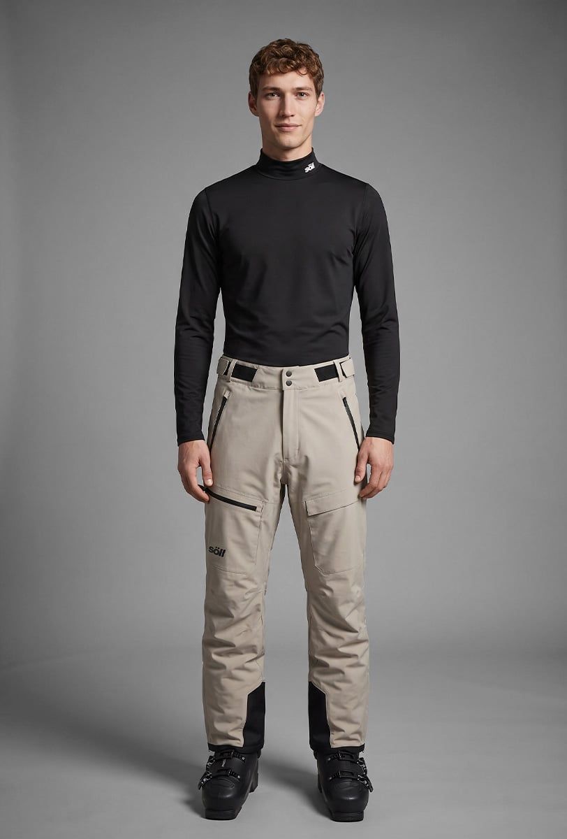 Thermischer Ski-Baselayer Herren Söll TURTLENECK Black - 1