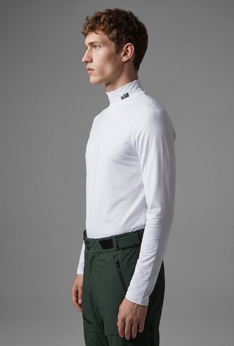 Thermischer Ski-Baselayer Herren Söll TURTLENECK White – Seitenansicht - 2