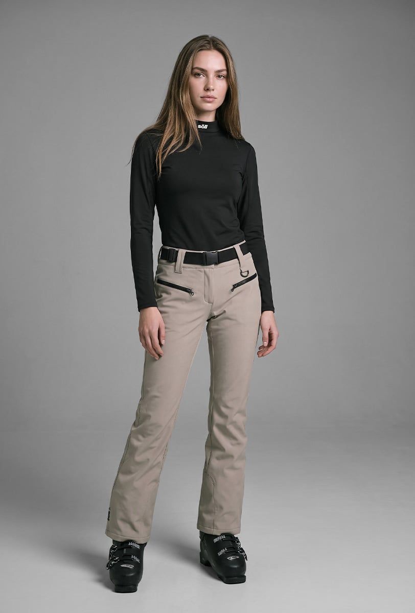 Thermischer Ski-Baselayer Damen Söll TURTLENECK Black - 1