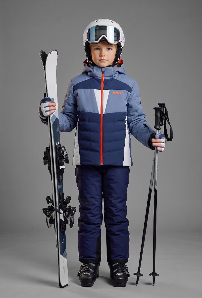 Skijacke Kinder Söll SYCLONE Moonlight Blue – mit Ski - 2