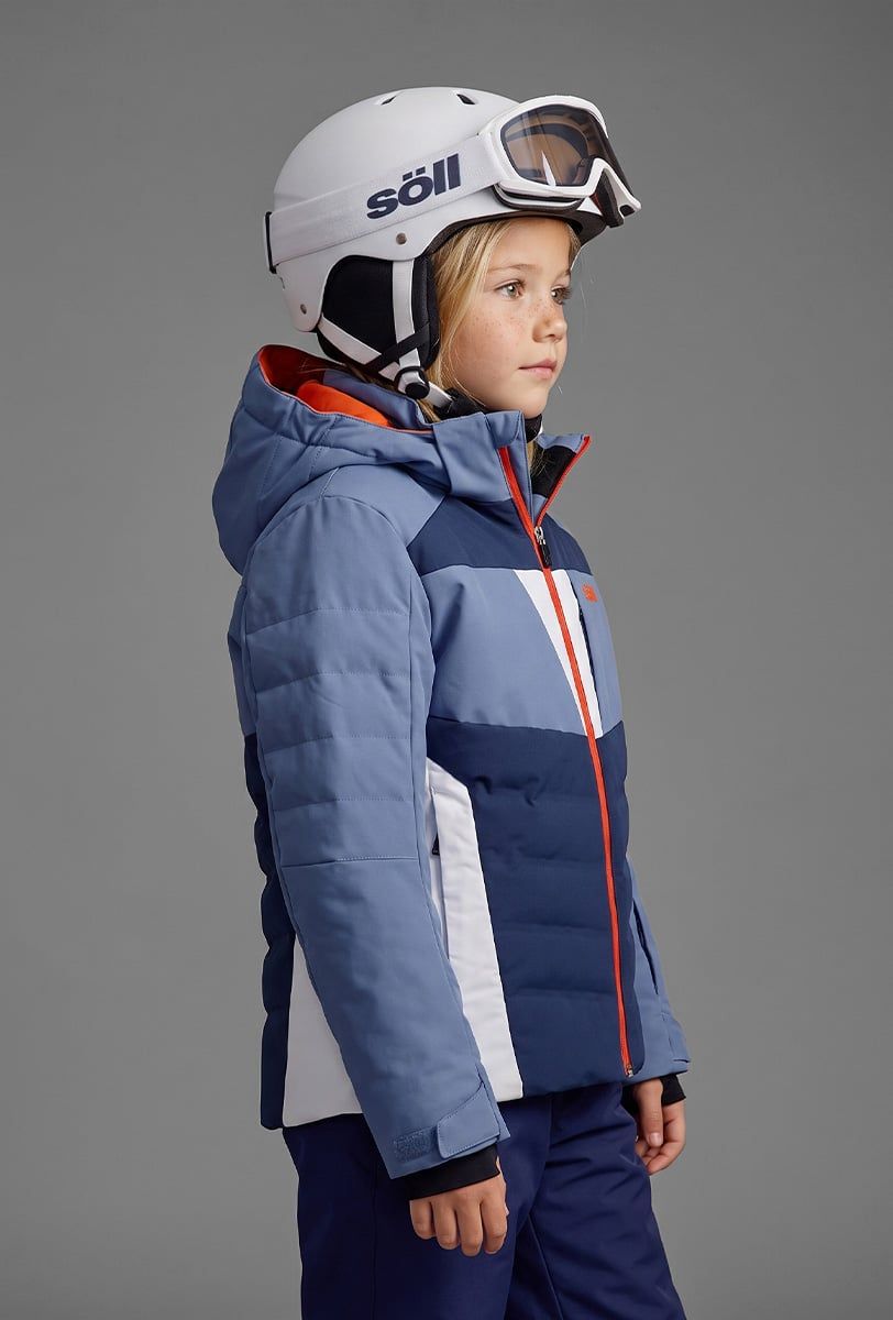 Skijacke Kinder Söll SYCLONE Moonlight Blue – Seitenansicht - 4