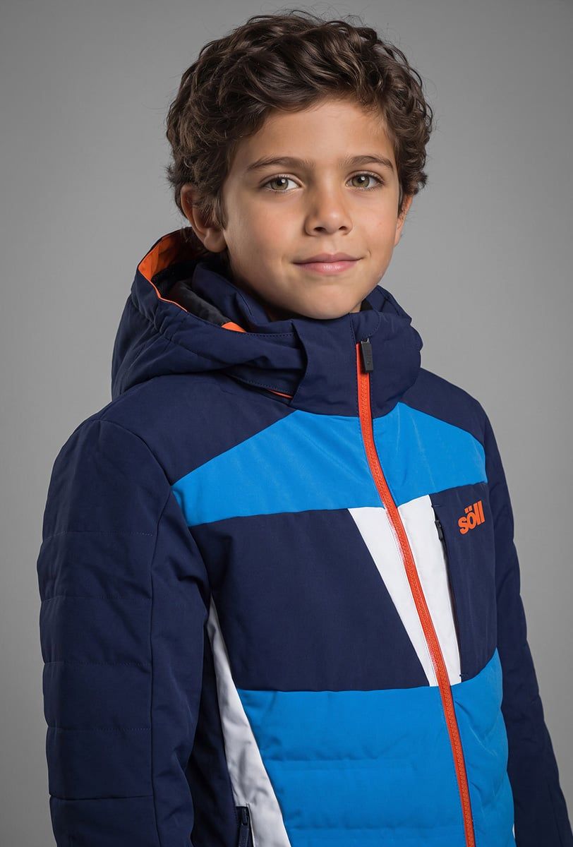 Skijacke Kinder Söll SYCLONE Navy – Nahaufnahme - 2