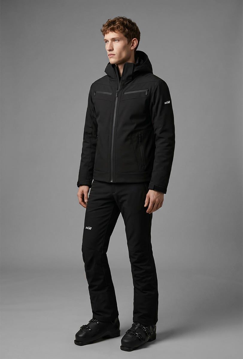 Herren Skijacke Söll RADIUM Caviar Black – Vorderansicht - 2