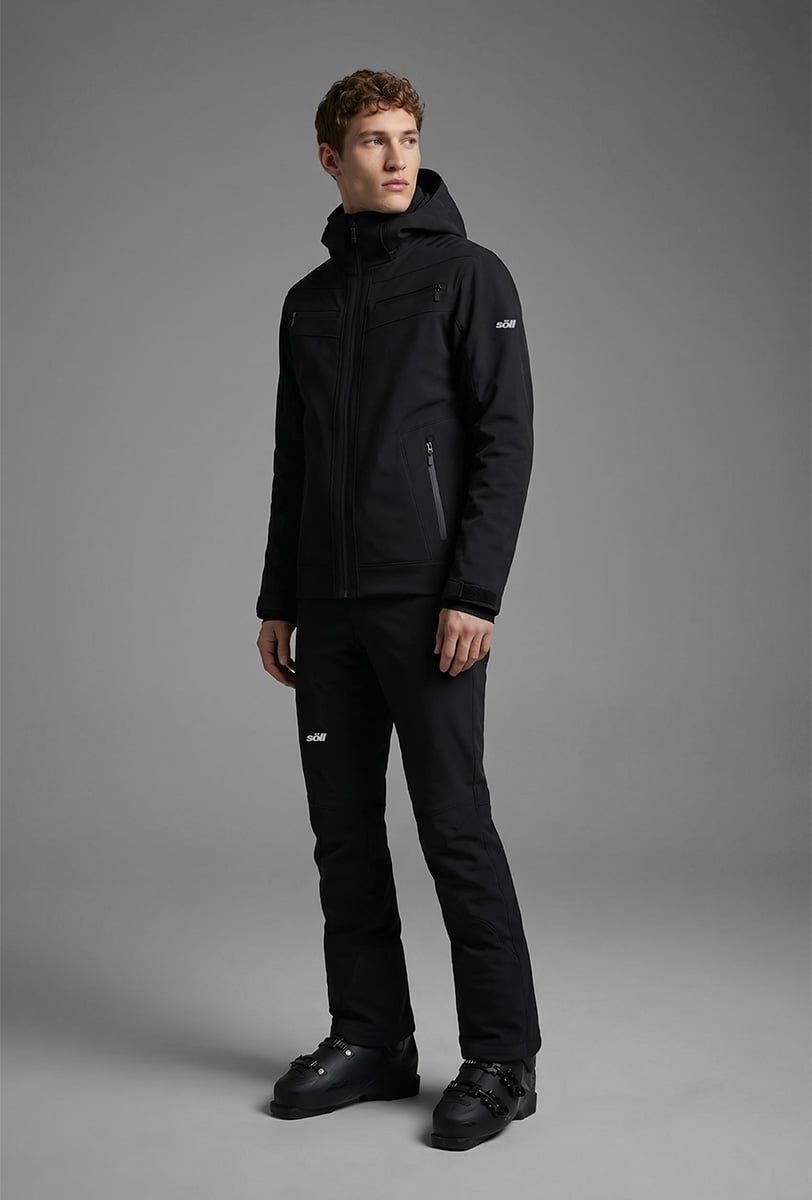 Herren Skijacke Söll RADIUM Caviar Black – Vorderansicht - 3