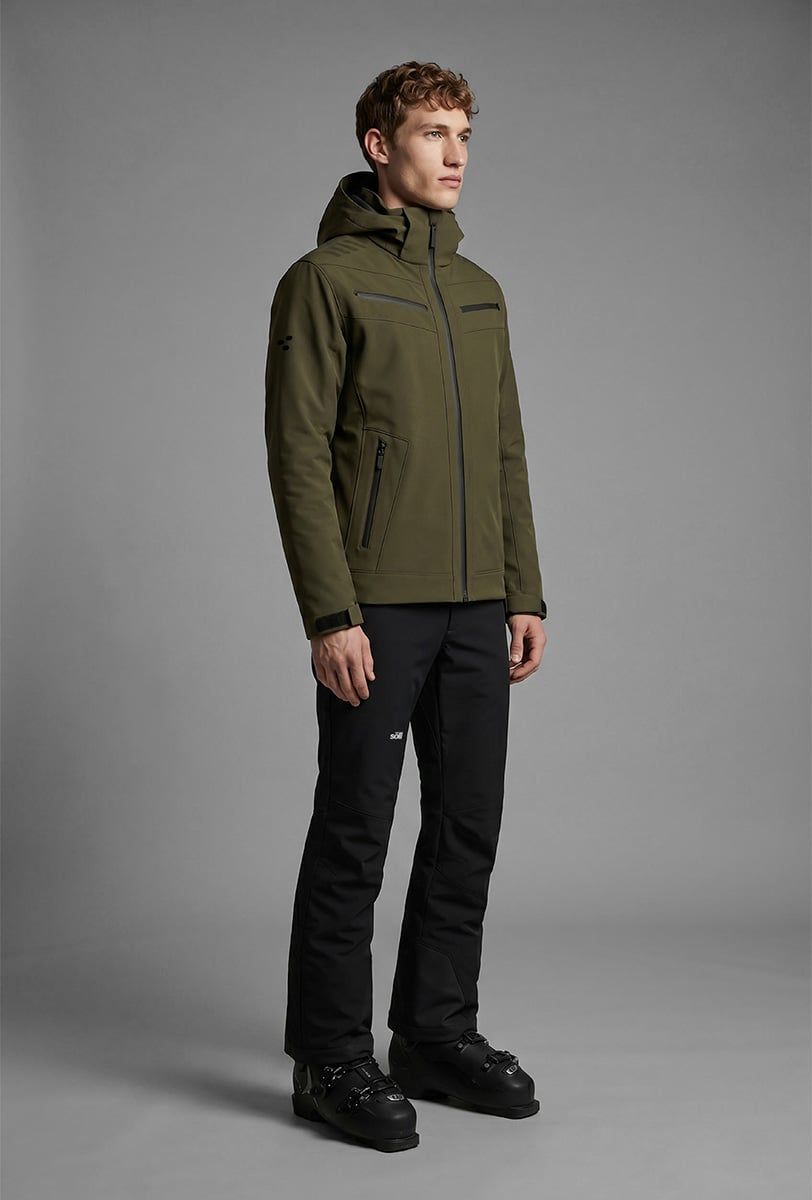 Herren Skijacke Söll RADIUM Dark Olive – Vorderansicht - 2