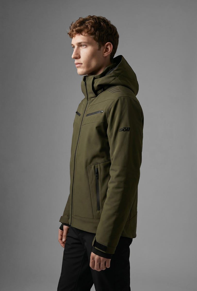 Herren Skijacke Söll RADIUM Dark Olive – Seitenansicht - 3