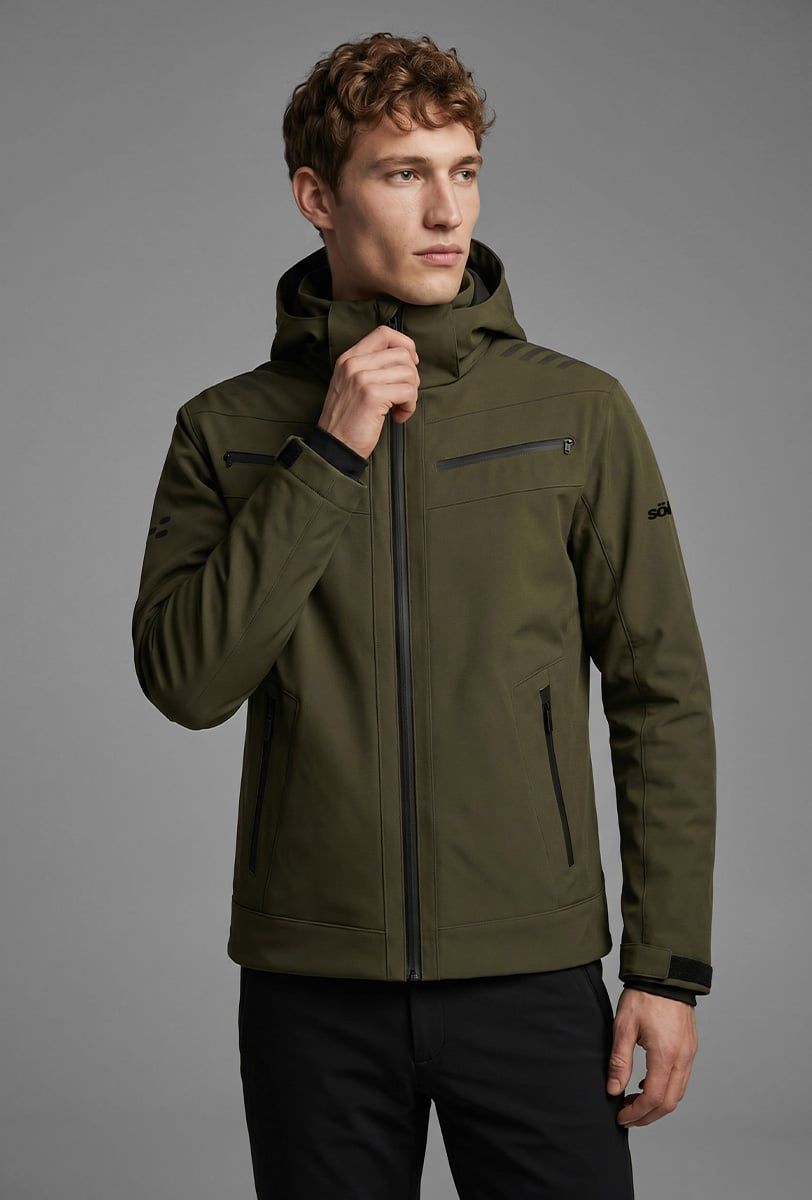 Herren Skijacke Söll RADIUM Dark Olive – Nahaufnahme - 5