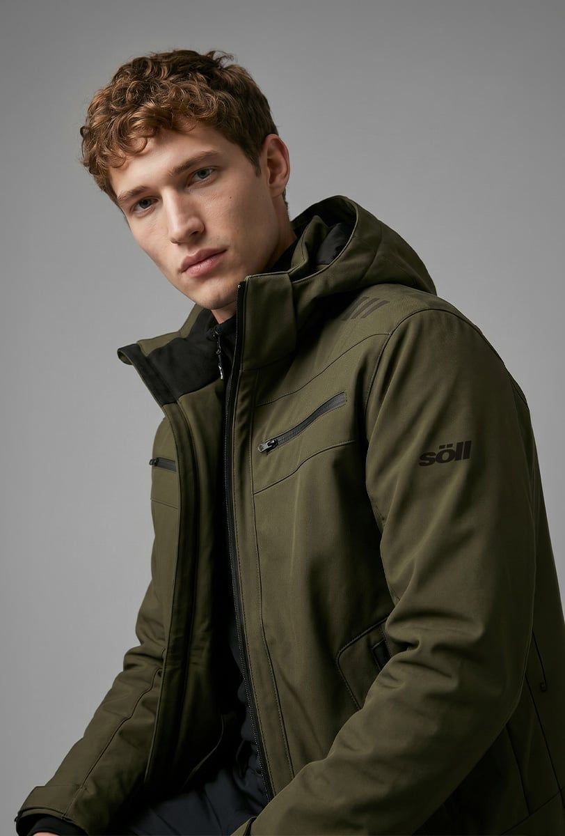 Herren Skijacke Söll RADIUM Dark Olive – Nahaufnahme - 6