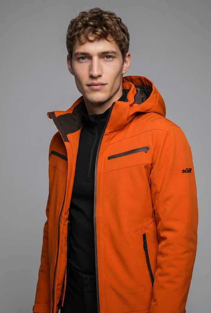 Herren Skijacke Söll RADIUM Gold Flame – Nahaufnahme - 2