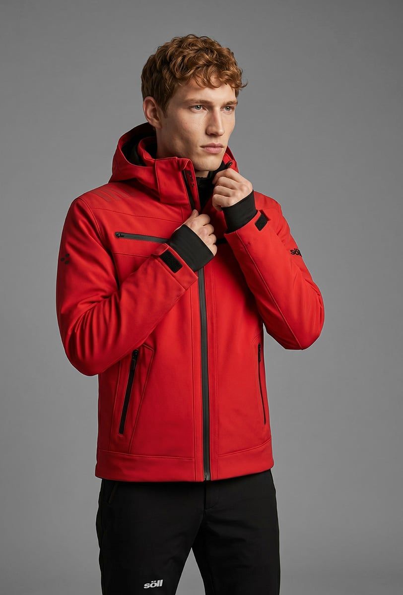 Herren Skijacke Söll RADIUM Red – Nahaufnahme - 2