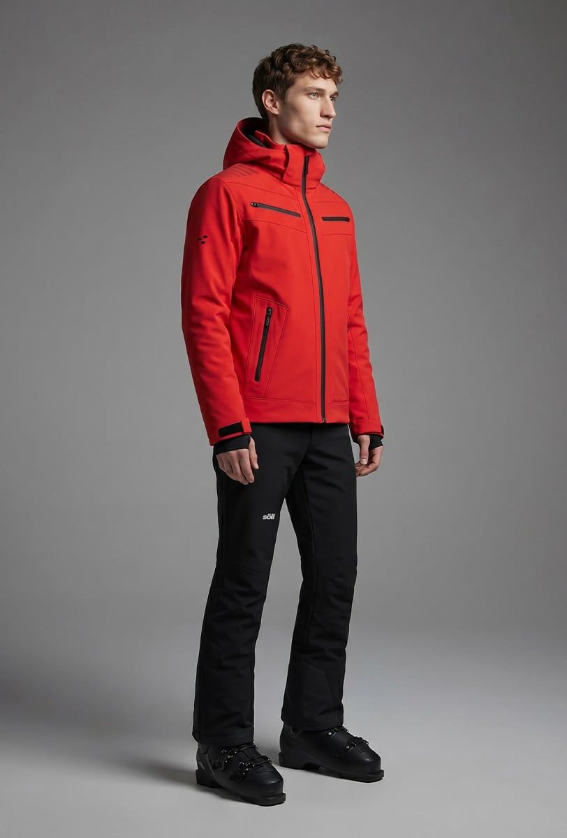 Herren Skijacke Söll RADIUM Red – Vorderansicht - 4