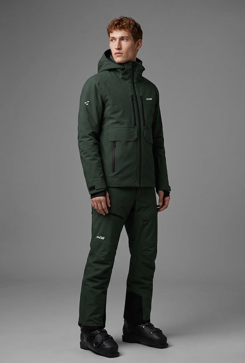 Herren Skijacke Söll RAPTOR Deep Moss – Vorderansicht - 2