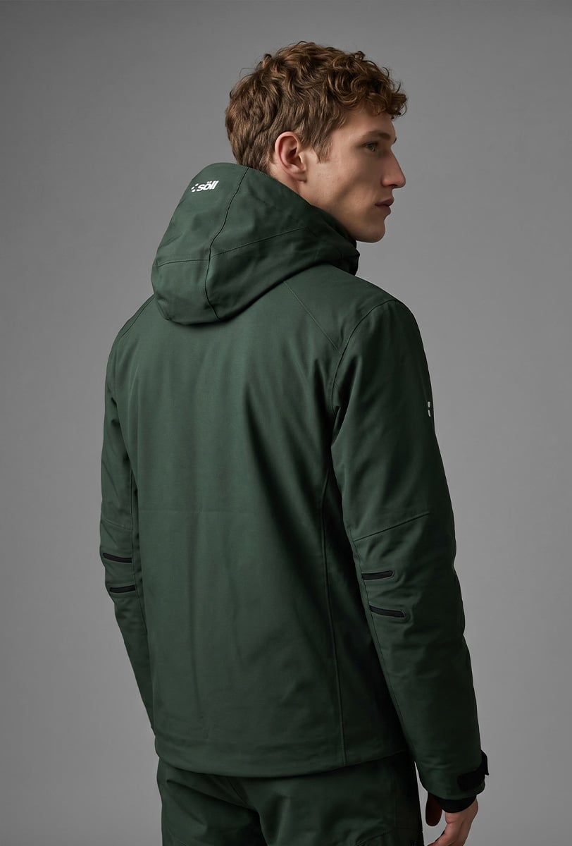 Herren Skijacke Söll RAPTOR Deep Moss – Rückansicht - 3