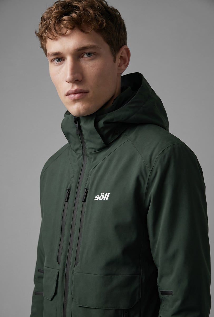 Herren Skijacke Söll RAPTOR Deep Moss – Nahaufnahme - 4