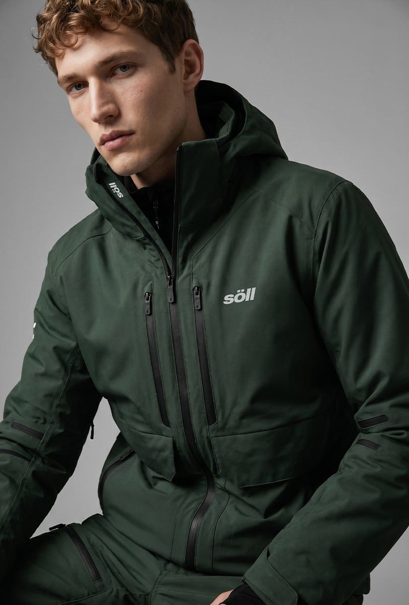 Herren Skijacke Söll RAPTOR Deep Moss – Nahaufnahme - 6