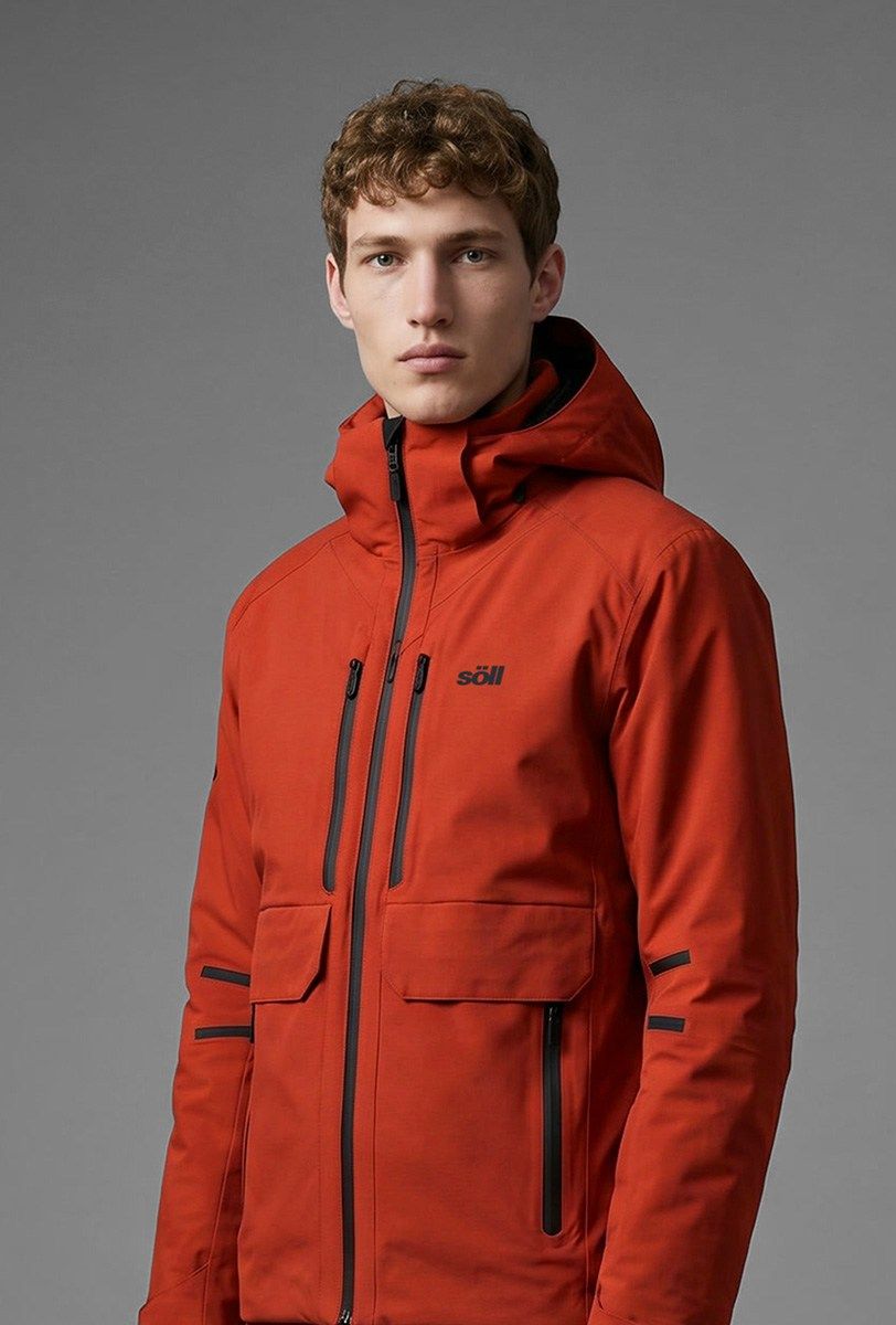 Herren Skijacke Söll RAPTOR Lava Red – Nahaufnahme - 3
