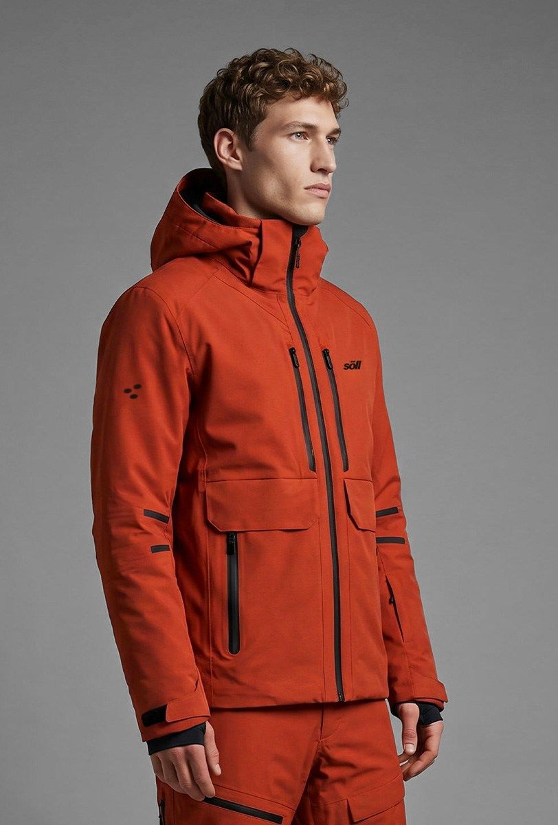 Herren Skijacke Söll RAPTOR Lava Red – Nahaufnahme - 5