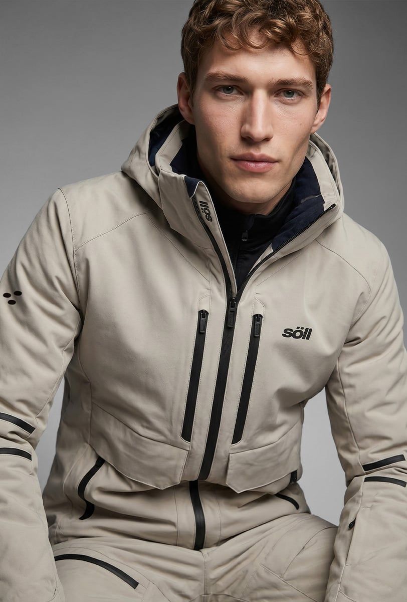 Herren Skijacke Söll RAPTOR Sand – Nahaufnahme - 2
