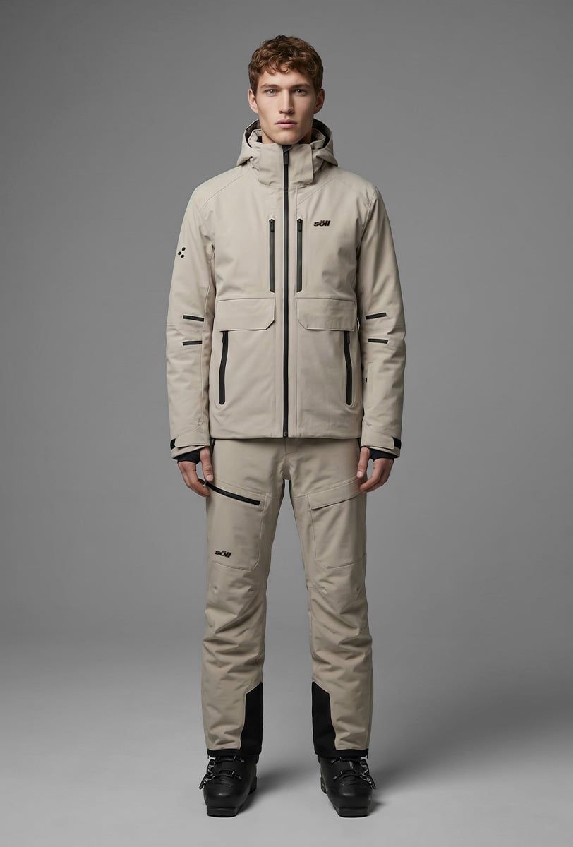 Herren Skijacke Söll RAPTOR Sand – Vorderansicht - 3