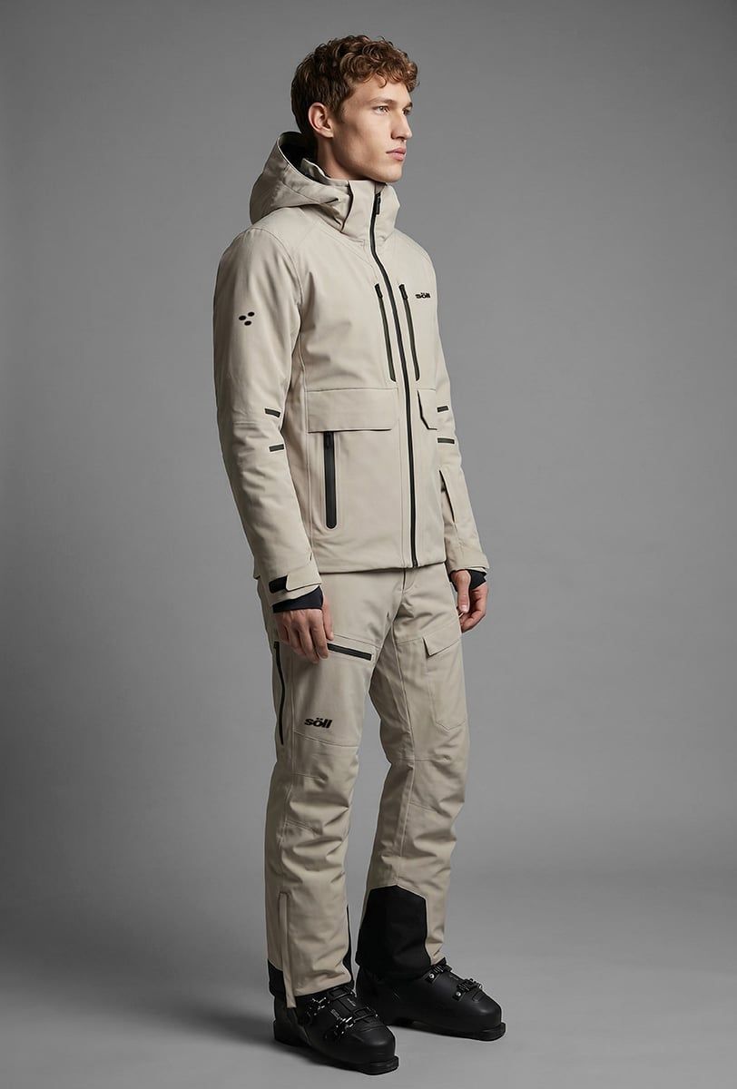 Herren Skijacke Söll RAPTOR Sand – Seitenansicht - 5