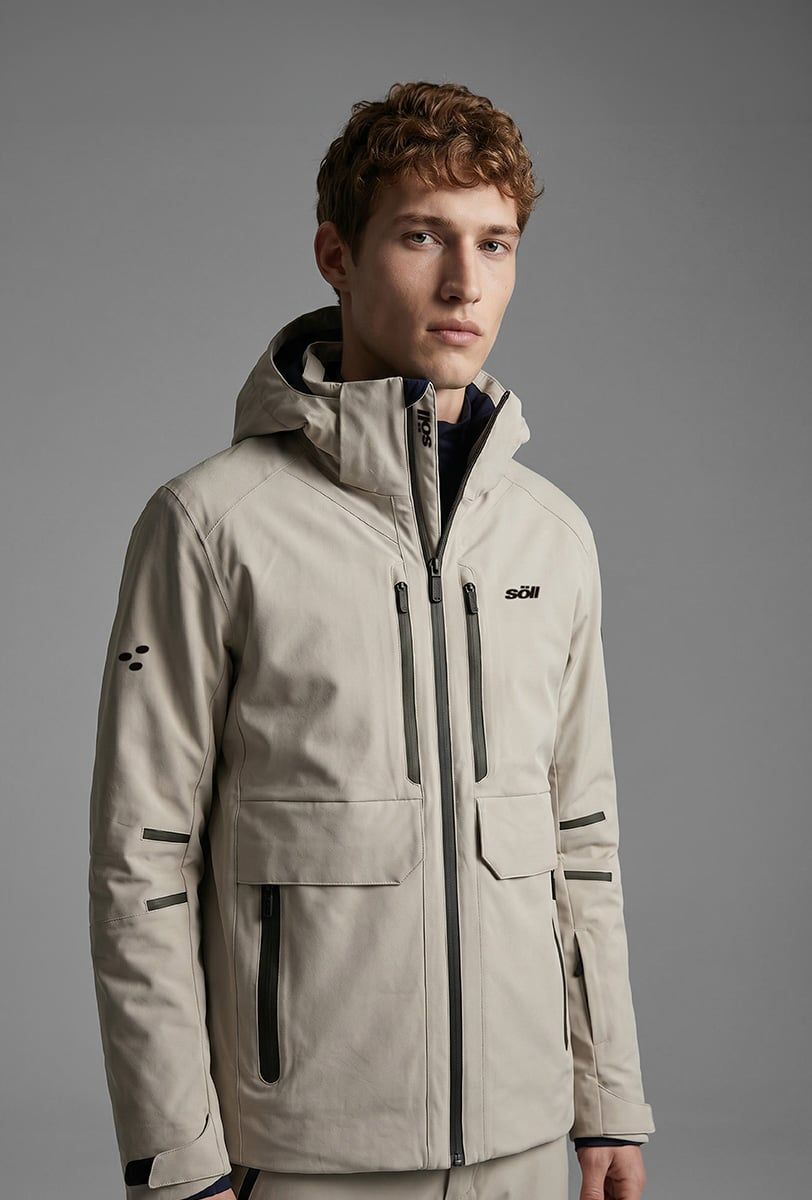 Herren Skijacke Söll RAPTOR Sand – Nahaufnahme - 7