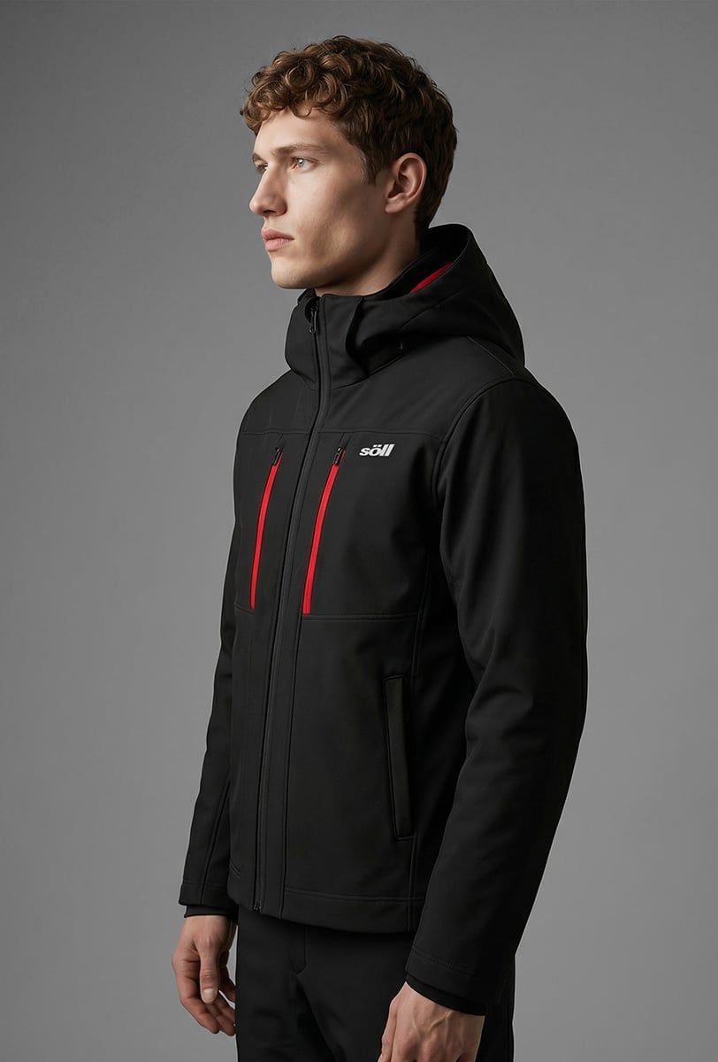 Herren Skijacke Söll STORM Caviar Black – Detailansicht 3 - 5