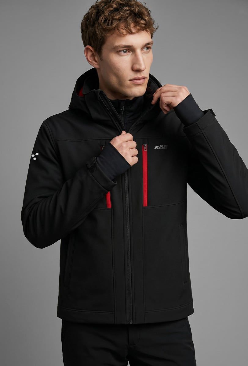 Herren Skijacke Söll STORM Caviar Black - 1