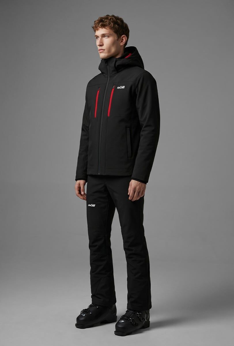 Herren Skijacke Söll STORM Caviar Black – Detailansicht 4 - 6