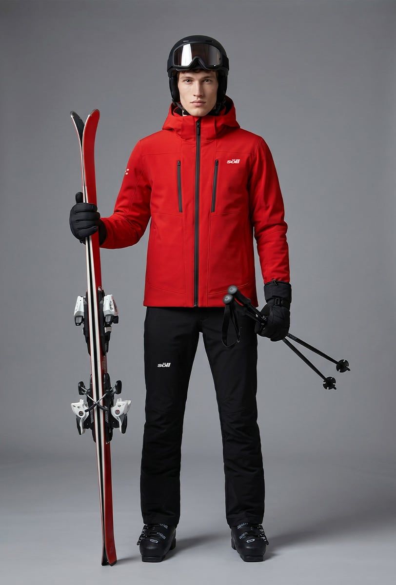 Herren Skijacke Söll STORM Red – Detailansicht - 3