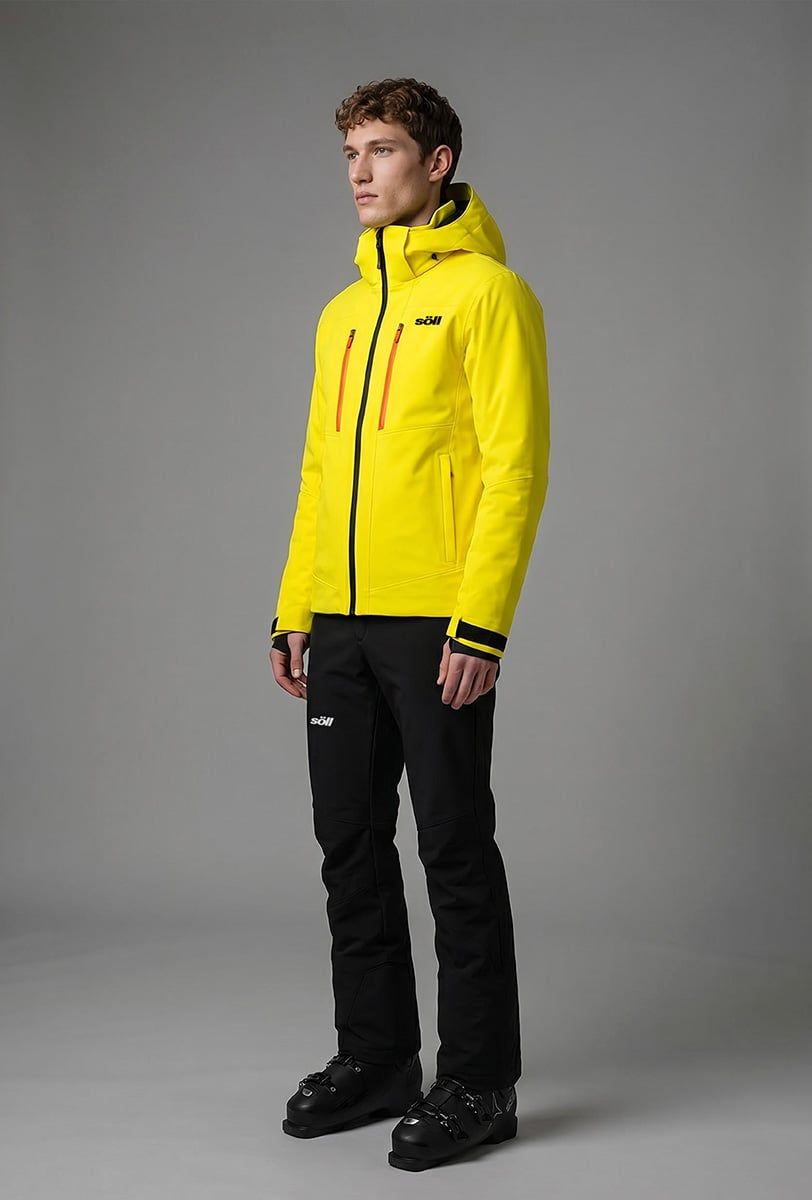 Herren Skijacke Söll STORM Yellow – Detailansicht 2 - 4