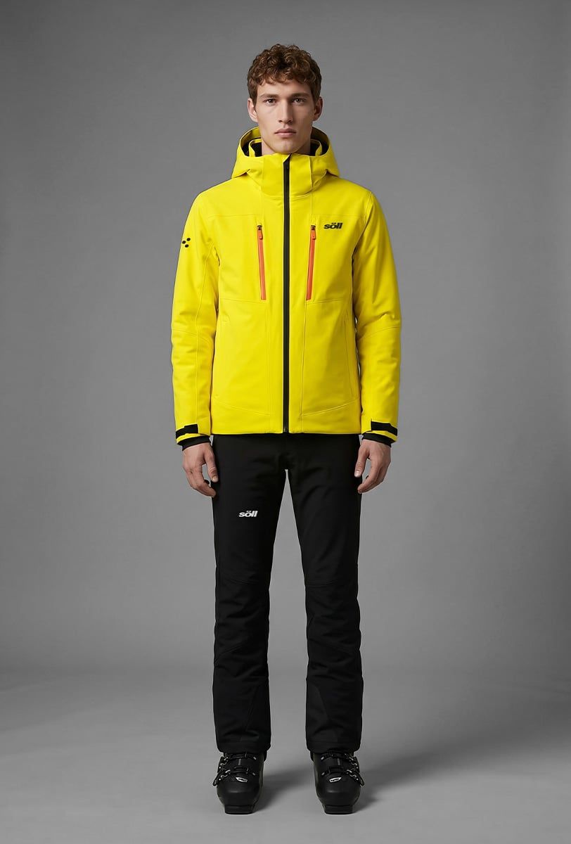 Herren Skijacke Söll STORM Yellow – Detailansicht 4 - 6