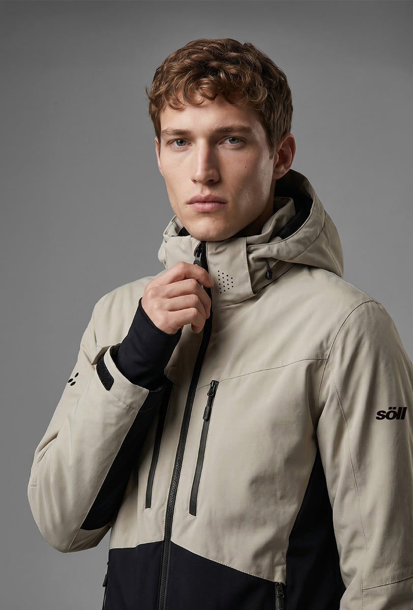 Herren Skijacke Söll SUMMIT Sand – Nahaufnahme - 7