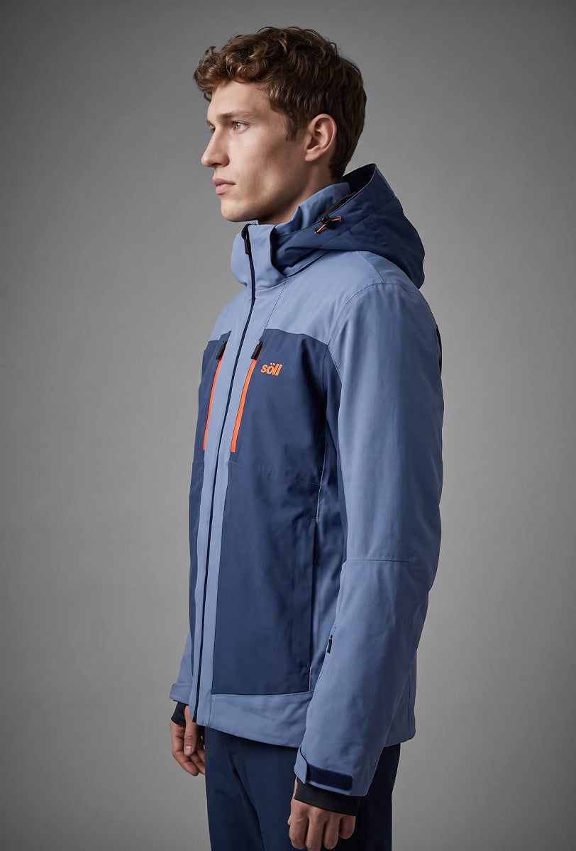 Herren Skijacke Söll SYCLONE Navy – Nahaufnahme - 2