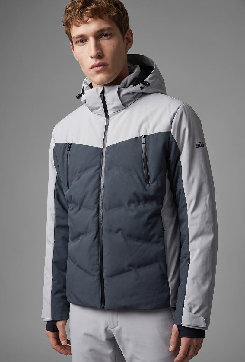 Herren Skijacke Söll TYPHOON II Light Grey – Nahaufnahme - 2