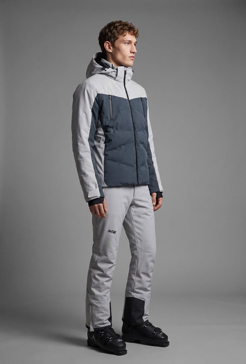 Herren Skijacke Söll TYPHOON II Light Grey – Detailansicht 2 - 4