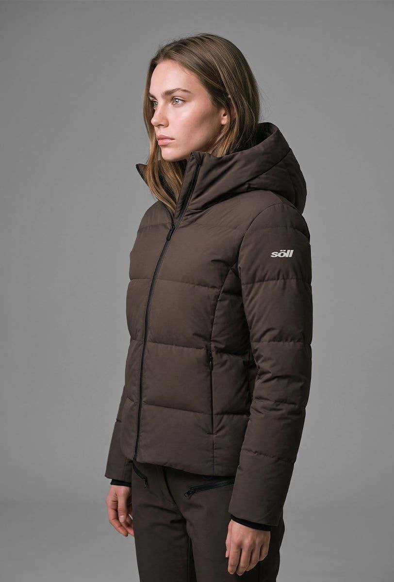 Damen Skijacke Söll AURA Chocolate – Seitenansicht - 6