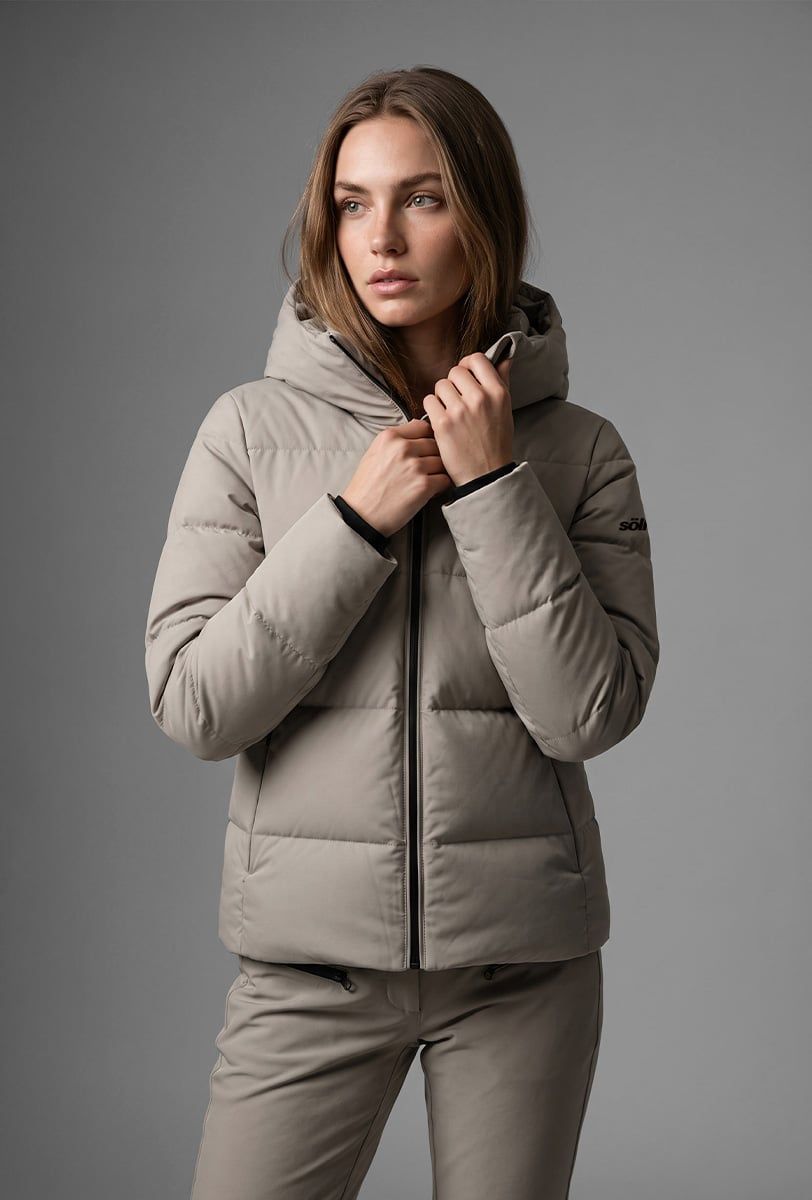 Damen Skijacke Söll AURA Sand – Nahaufnahme - 2
