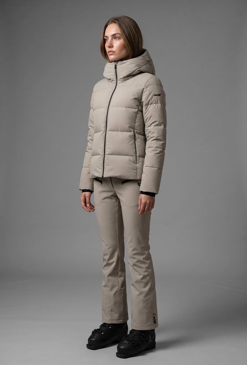 Damen Skijacke Söll AURA Sand – Vorderansicht - 9