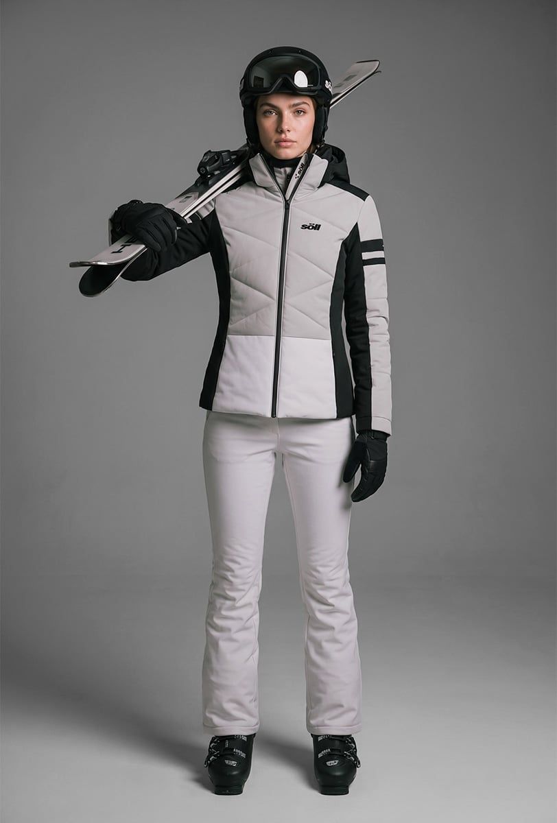 Damen-Skijacke Söll ELECTRA Pearl – mit Ski - 2