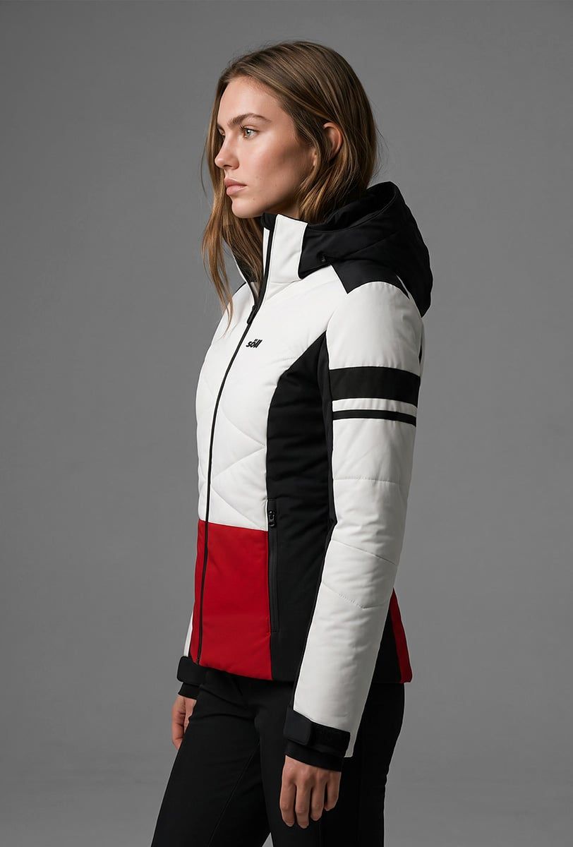 Damen-Skijacke Söll ELECTRA White – Seitenansicht - 3