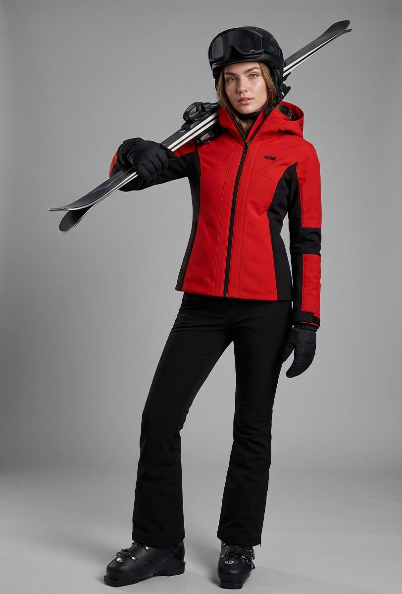 Skijacke für Damen Söll LOLA Red – mit Ski - 6
