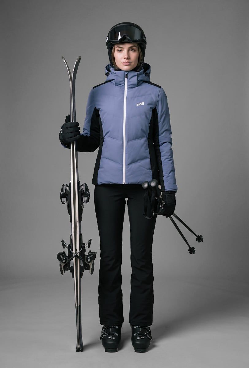 Damen-Skijacke Söll MOTION Moonlight Blue – mit Ski - 3