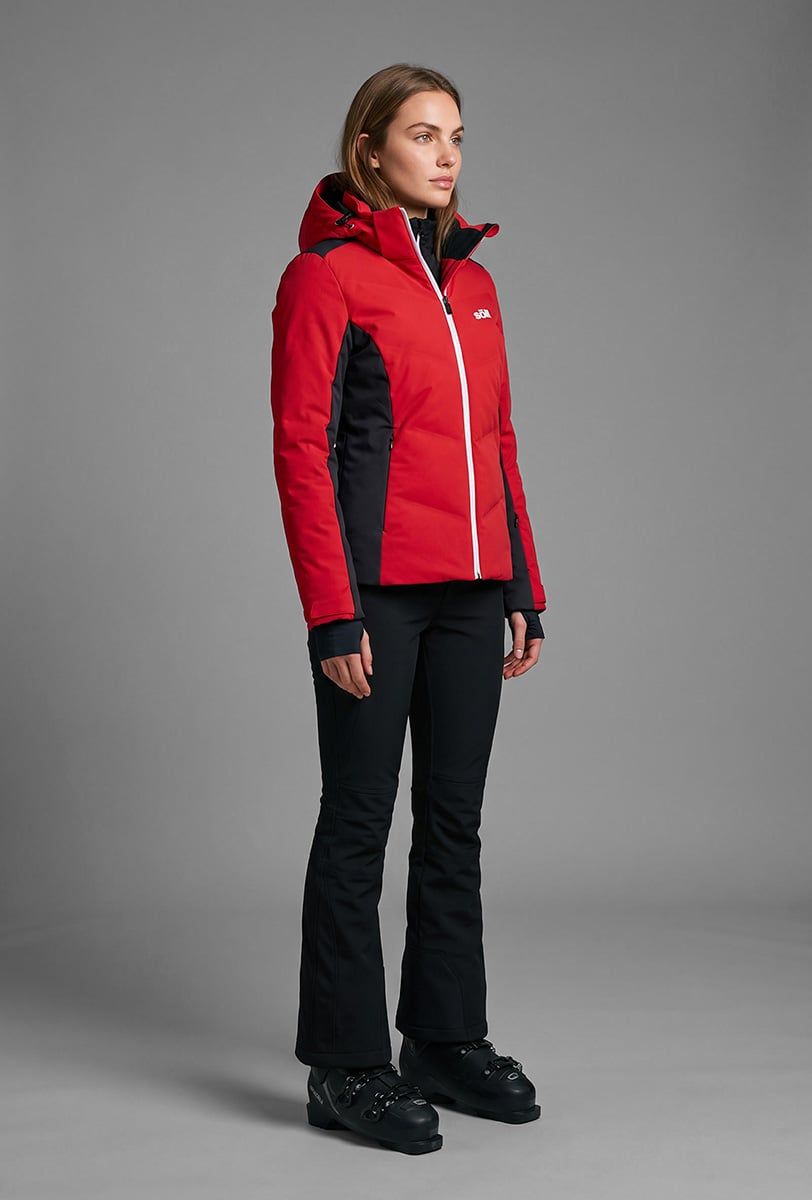 Damen-Skijacke Söll MOTION Red – Vorderansicht - 2