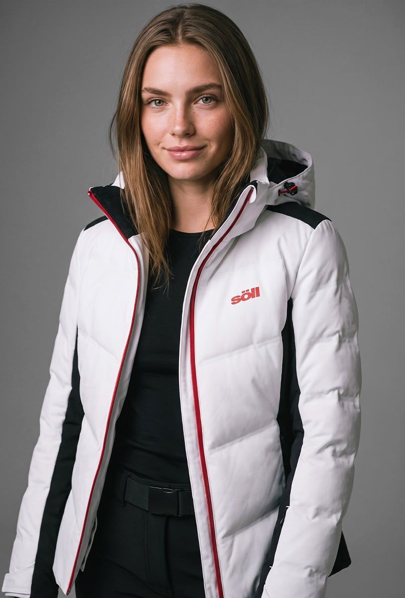 Damen-Skijacke Söll MOTION White – Nahaufnahme - 2