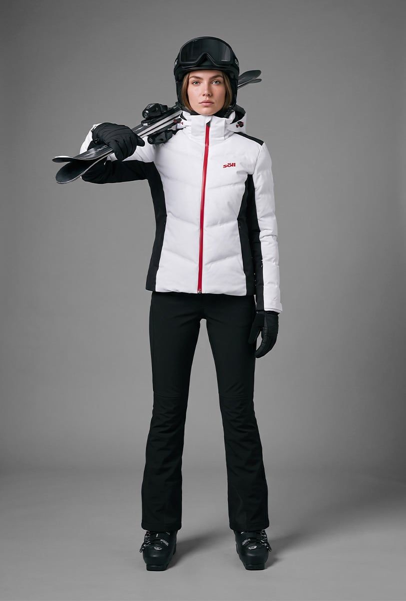 Damen-Skijacke Söll MOTION White – mit Ski - 3