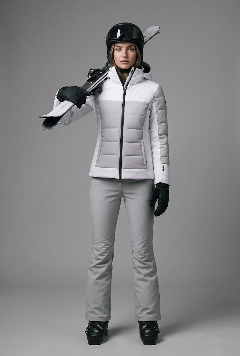 Skijacke für Damen Söll NONIS White – mit Ski - 3