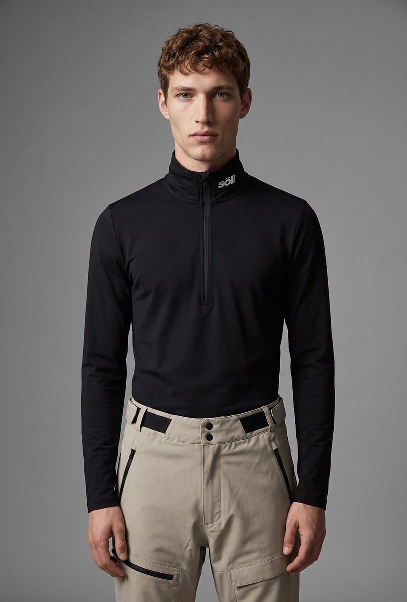 Ski-Midlayer Herren Söll ACTIVE II Black – Nahaufnahme - 2