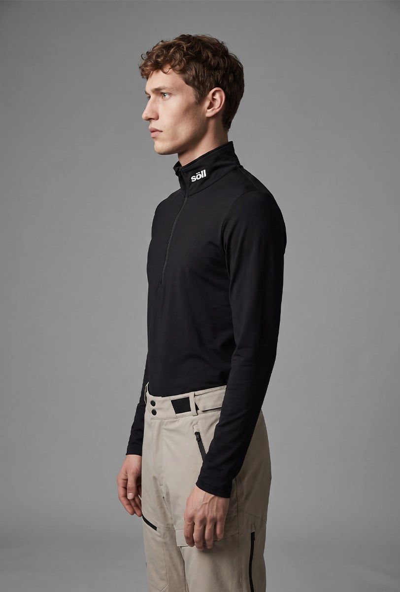 Ski-Midlayer Herren Söll ACTIVE II Black – Seitenansicht - 3