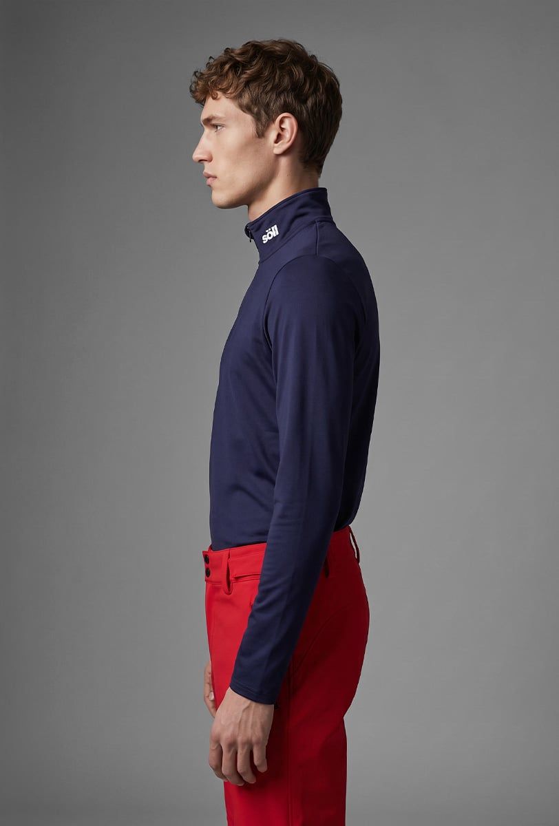 Ski-Midlayer Herren Söll ACTIVE II Navy – Seitenansicht - 2
