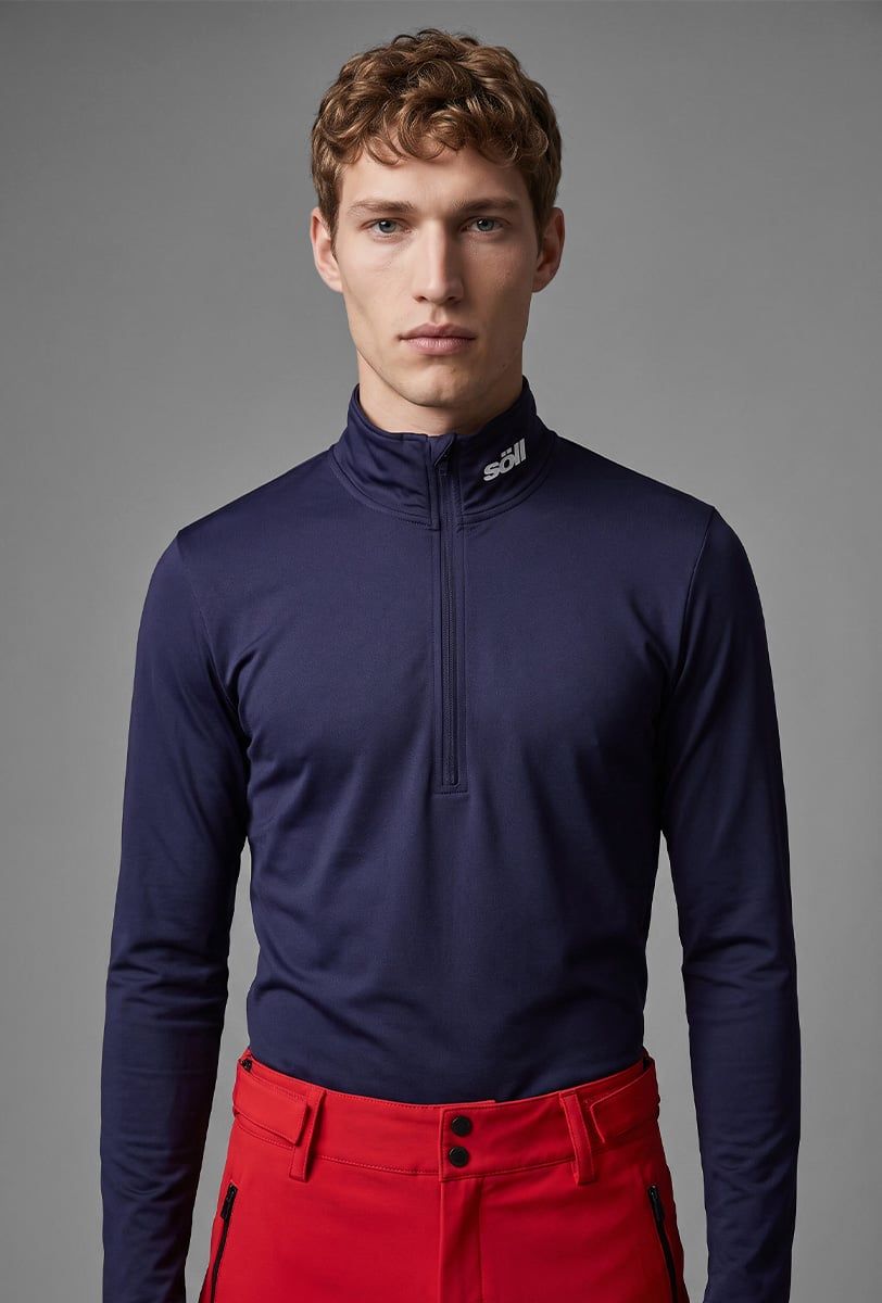 Ski-Midlayer Herren Söll ACTIVE II Navy – Nahaufnahme - 3